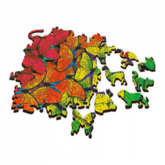 Puzzle din lemn - Rainbow Butterflies