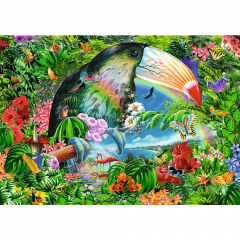 Puzzle 1040 piese - Spiral - Tropical Animals