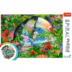 Puzzle 1040 piese - Spiral - Tropical Animals