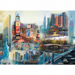 Puzzle din lemn - New York