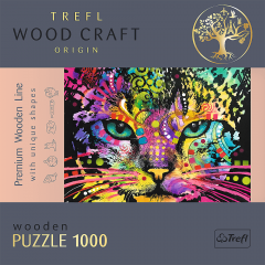 Puzzle din lemn - Colorful Cat