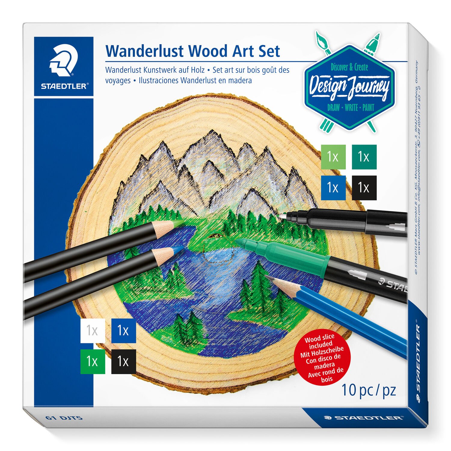 Set desen Wanderlust Wood Art Set Staedtler