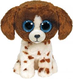 Jucarie de plus - Beanie Boos - Brown and White Dog, 24 cm