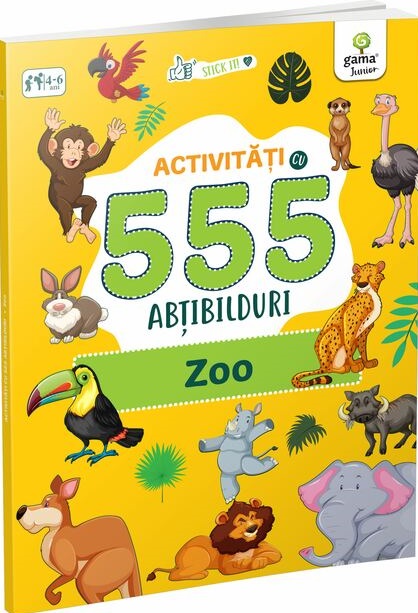 Activitati Cu 555 Abtibilduri Zoo