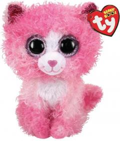 Jucarie de plus - Beanie Boos - Reagan Pink Cat, 15 cm