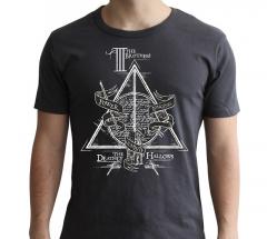 Tricou S - Men - Harry Potter - Deathly Hallows - Dark Grey