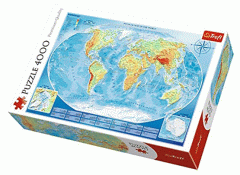 Puzzle 4000 piese - Large Physical Map of the World