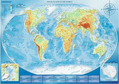 Puzzle 4000 piese - Large Physical Map of the World