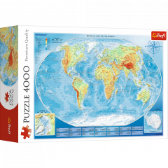 Puzzle 4000 piese - Large Physical Map of the World