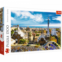 Puzzle 1500 piese - Park Guell Barcelona