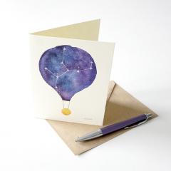 Felicitare - Constelatie Fecioara - Balon cu aer cald