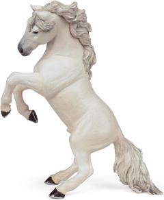 Figurina - White reared up horse