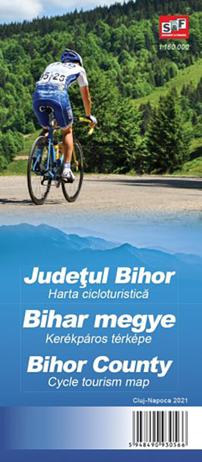 Harta - Judetul Bihor, harta cicloturistica, 1:160.000