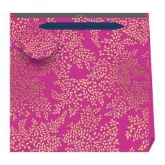 Punga cadou - Gold Leaves Pink, Medium