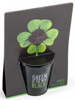 Kit pentru plantat cu seminte de trifoi cu 4 foi - Green is the New Black