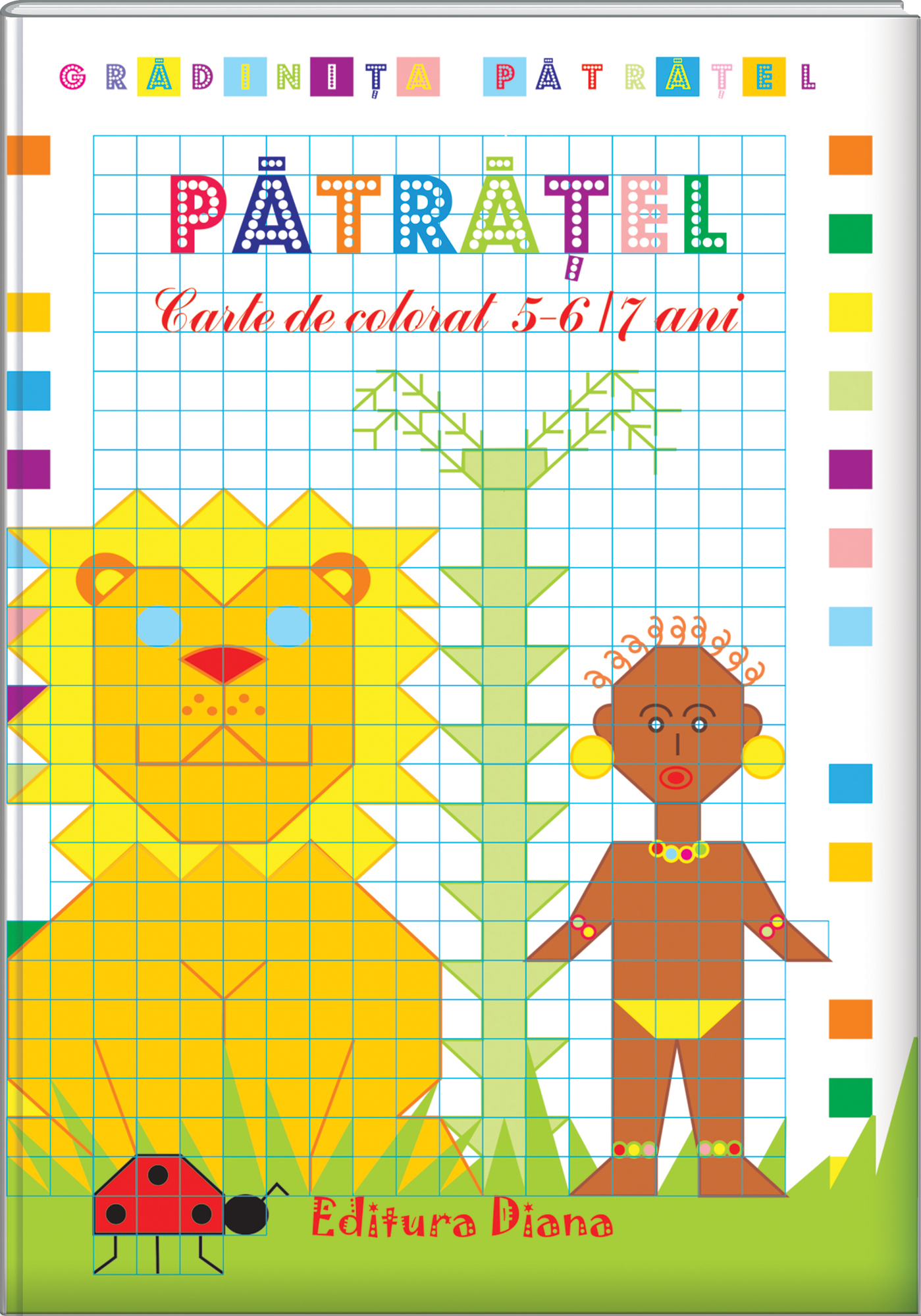 Patratel - carte de colorat, 5-6 ani