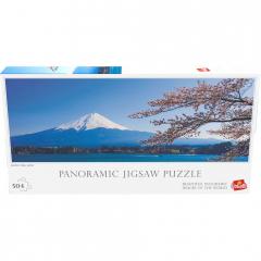 Puzzle 504 piese - Panoramic - Muntele Vulcanic Fuji din Japonia