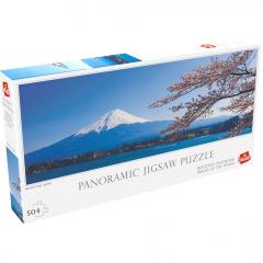 Puzzle 504 piese - Panoramic - Muntele Vulcanic Fuji din Japonia