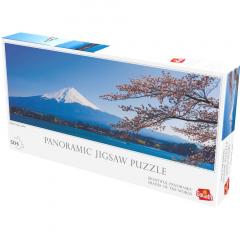 Puzzle 504 piese - Panoramic - Muntele Vulcanic Fuji din Japonia