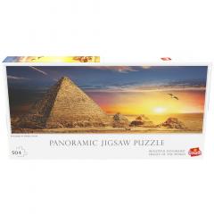 Puzzle 504 piese - Panoramic - Piramidele Egiptene la Apus