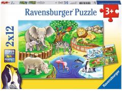 Puzzle 2x12 piese - ZOO