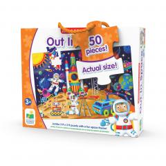 Puzzle 50 piese - Jumbo Floor - Out In Space