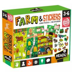 Puzzle educativ - Farm Stickers