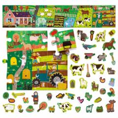 Puzzle educativ - Farm Stickers