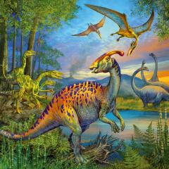 Puzzle 3x49 piese - Farmecul Dinozaurilor