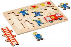 Puzzle din lemn - Brigada de Pompieri