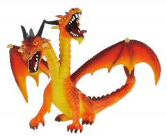Figurina - Dragon Orange cu 2 capete