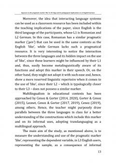 Exposure to the pragmatic marker ‘like’ in US vlogs and its pedagogical implications on L3 English