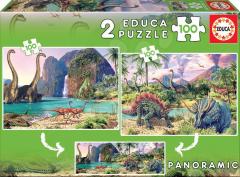 Puzzle - Dino World, 2 X 100 piese