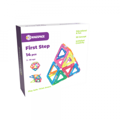 Joc magnetic de constructie - First Step, 14 piese