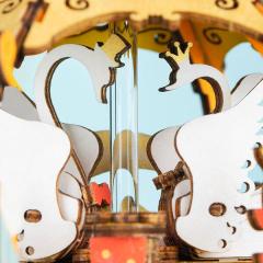 Puzzle 3D din lemn - Musical Box - Pumpkin Carriage, 165 piese