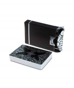 Carti de joc - Butterfly Black Silver Gilded Marked