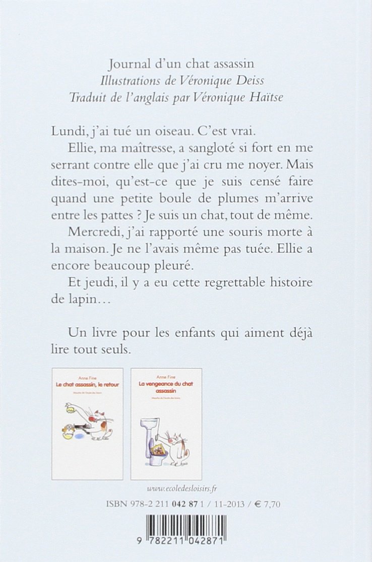Journal D'un Chat Assassin Questionnaire Pdf Journal d'un chat assassin - Anne Fine