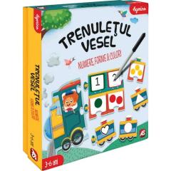 Puzzle educativ - Trenuletul vesel - Numere, forme, culori