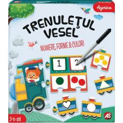 Puzzle educativ - Trenuletul vesel - Numere, forme, culori