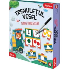 Puzzle educativ - Trenuletul vesel - Numere, forme, culori