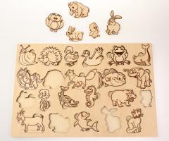 Puzzle de colorat - Zoo