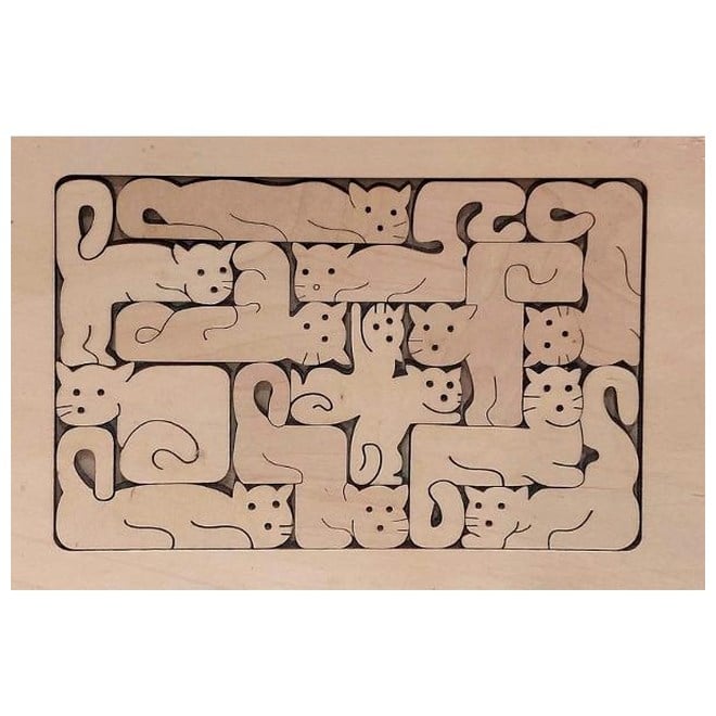 Puzzle din lemn - Pisici