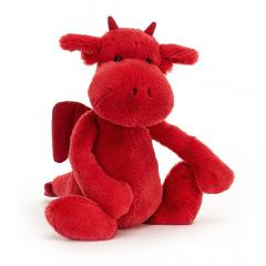 Jucarie de plus - Bashful Red Dragon, 31 cm