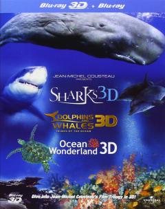 Jean-Michel Cousteau's Film Trilogy: Dolphins & Whales/Sharks/Ocean Wonderland (3D + Blu Ray Disc)