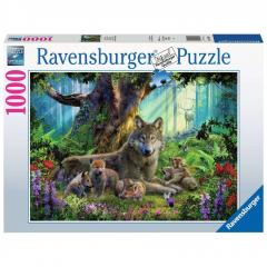 Puzzle 1000 piese - Wolves in the Forest
