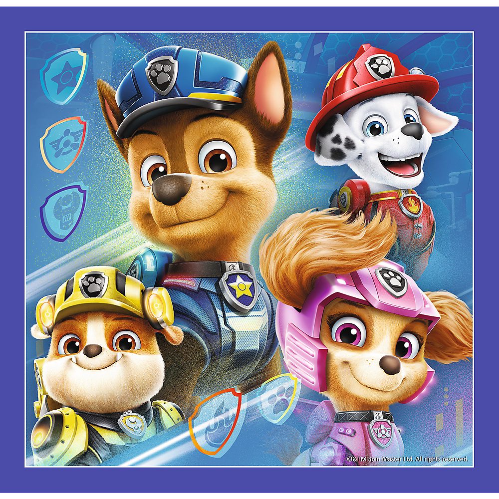 Puzzle 3 in 1 - Patrula Catelusilor - Gata de actiune - Trefl