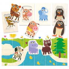 Puzzle educativ - Sa potrivim animalele