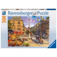 Puzzle - Plimbare de seara prin Paris, 500 piese