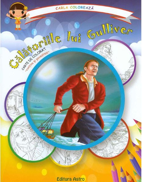 Calatoriile lui Gulliver - carte de colorat