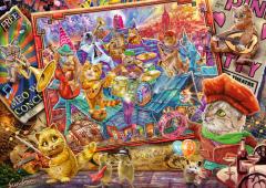 Puzzle 1000 piese - Steve Sundram - Cat Mania